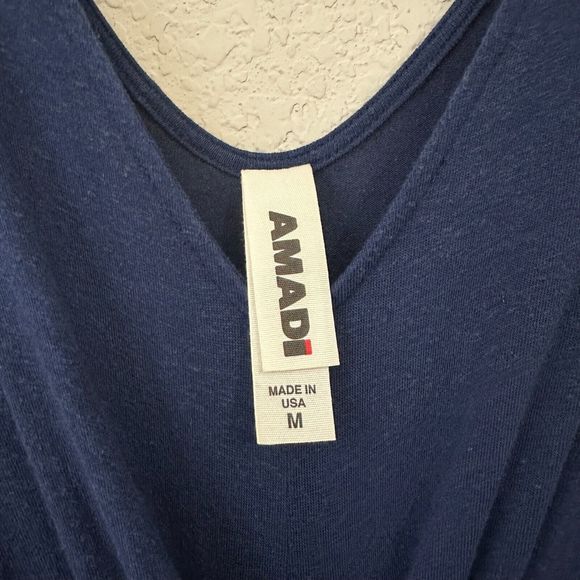 NWOT AMADI ANTHROPOLOGIE Sleeveless Cilli Romper in Blue Ivory V-Neck - Picture 8 of 12